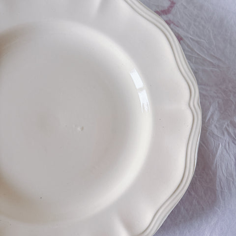 フランス ディゴワン＆サルグミンヌ 花リム ディナープレート 平皿 フランスアンティーク食器 ブロカント　蚤の市