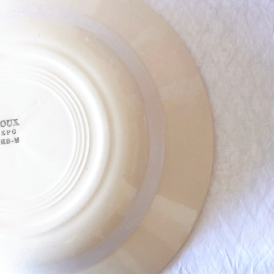 ご予約フランスアンティーク クレイユモントロー HOUX　柊　スーププレート・深皿 フランスアンティーク食器　ブロカント　蚤の市