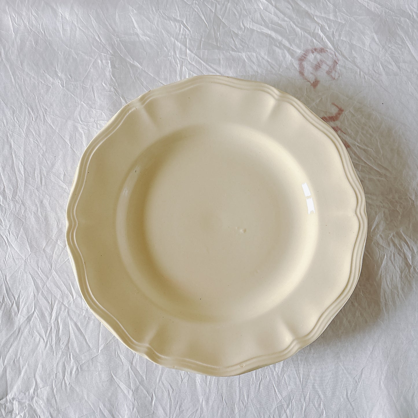 フランス ディゴワン＆サルグミンヌ 花リム ディナープレート 平皿 フランスアンティーク食器 ブロカント　蚤の市