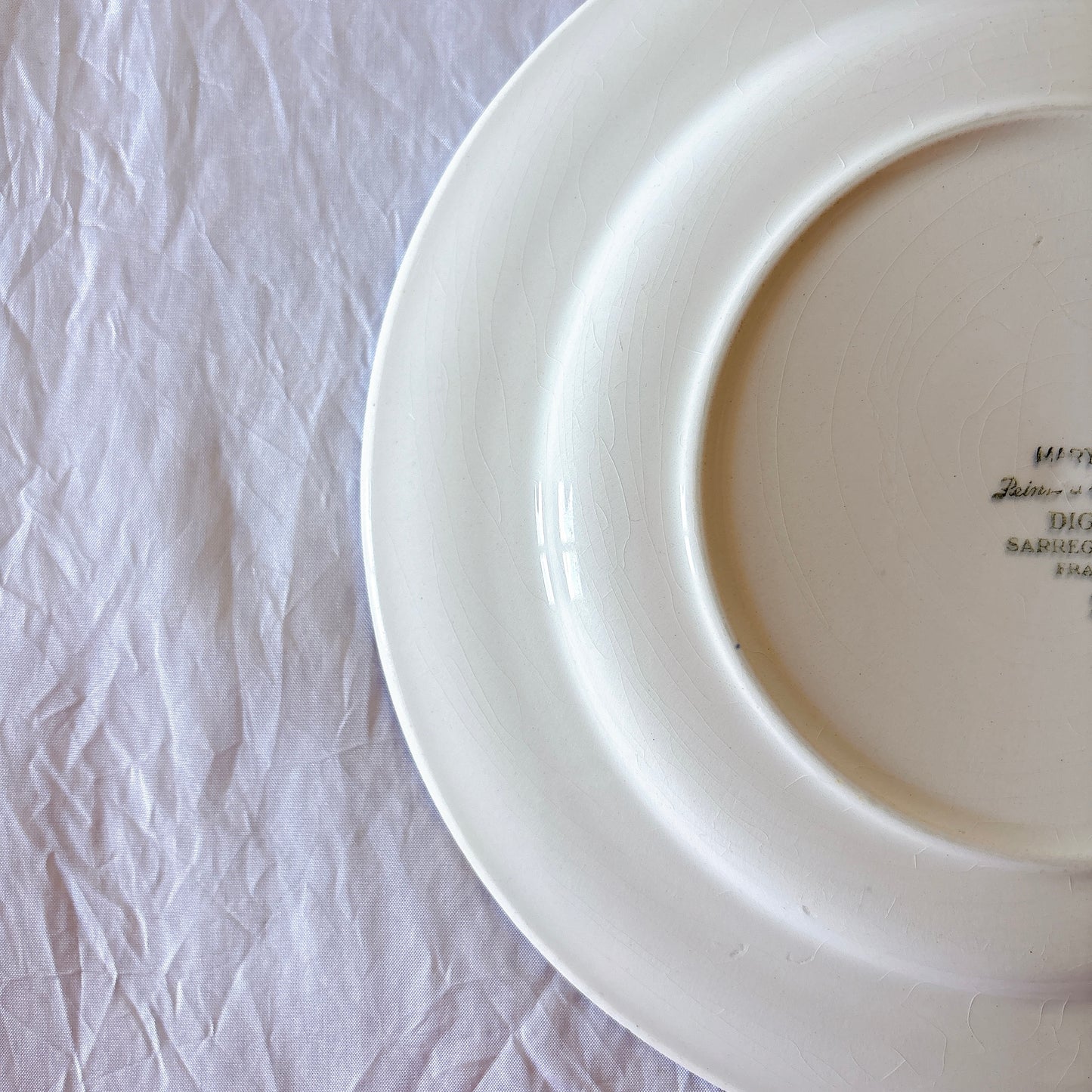 フランスアンティーク ディゴワンサルグミンヌ MARY LOU マリールー デザートプレート 花柄 Digoin Sarreguemines アンティーク食器