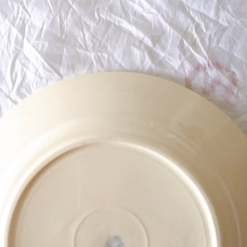 フランスアンティーク　バドンヴィレー　バラ柄ディナープレート　平皿　フランスアンティーク食器 ブロカントアンティーク 蚤の市