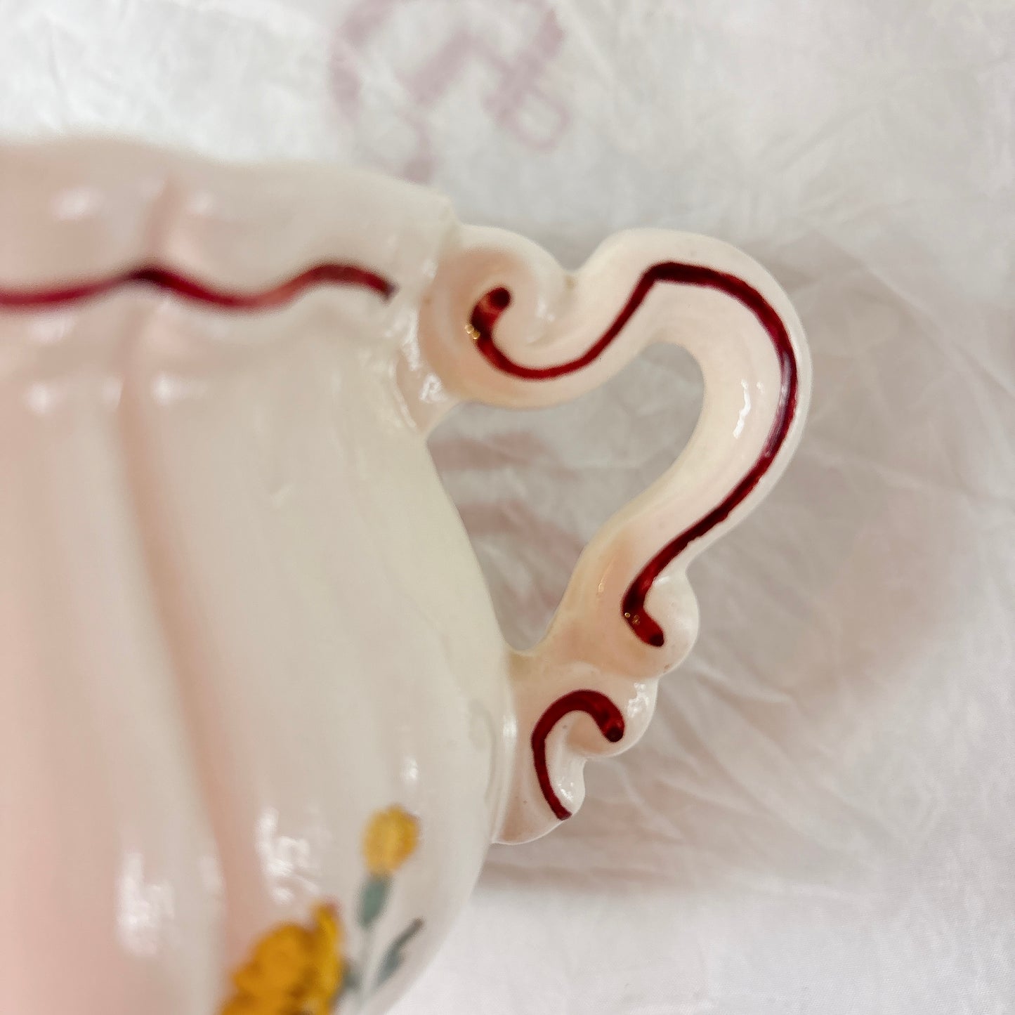 ディゴワンサルグミンヌ Digoin＆sarreguemines アグレスト シュガーポット　シュクリエ　フランスアンティーク食器 フランス蚤の市・ブロカント