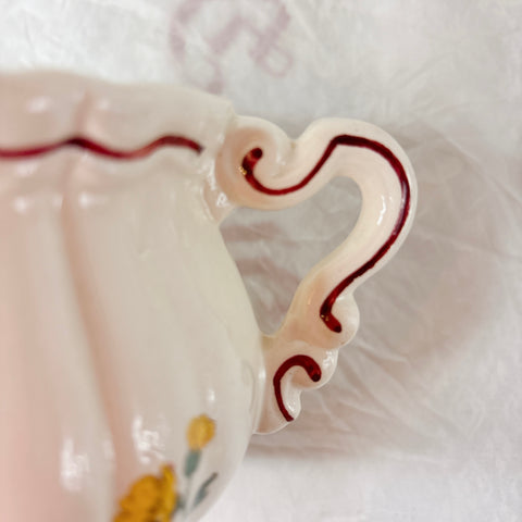 ディゴワンサルグミンヌ Digoin＆sarreguemines アグレスト シュガーポット　シュクリエ　フランスアンティーク食器 フランス蚤の市・ブロカント