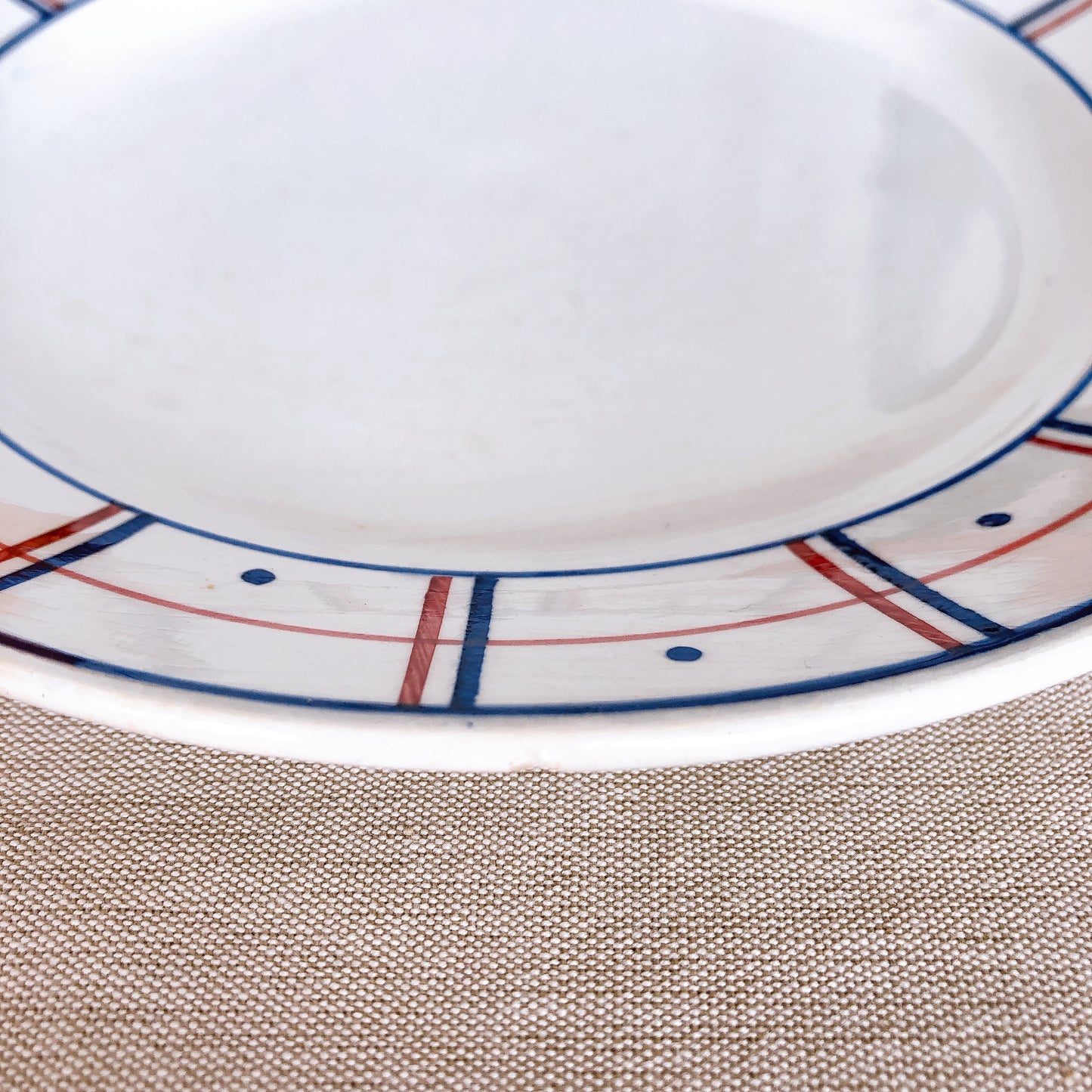 リュネヴィル K&G LUNEVILLE " MALOU"シリーズ ディナープレート 平皿 B フランスアンティーク食器　蚤の市　ブロカント