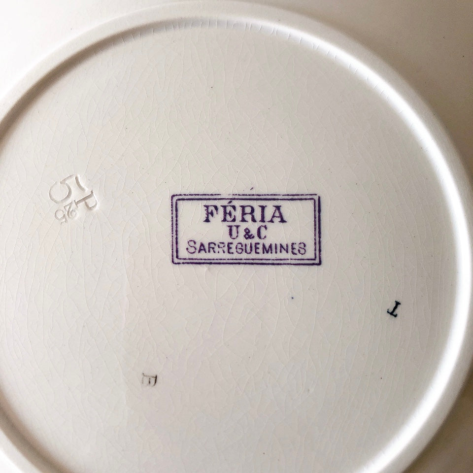 U＆Cサルグミンヌ 『FERIA・フェリア』デザートプレート フランスアンティーク食器　ブロカント　蚤の市