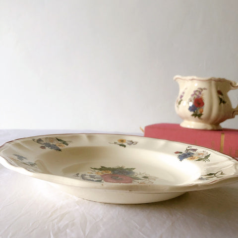 ディゴワンサルグミンヌ Digoin＆sarreguemines アグレスト 深皿 クルーズプレート フランスアンティーク食器 フランス蚤の市・ブロカント