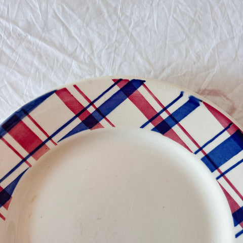 ディゴワンサルグミンヌ 『BASQUE』バスク柄 デイナープレート フランスアンティーク食器 フランス蚤の市　ブロカント 　バスクアンティーク
