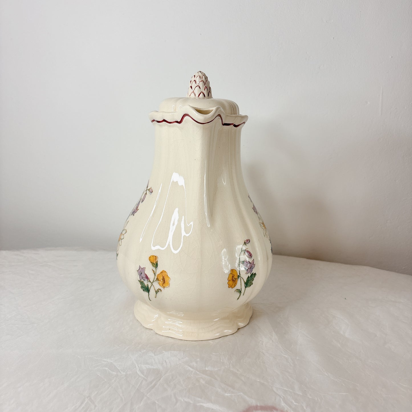 ディゴワンサルグミンヌ Digoin＆sarreguemines アグレスト コーヒー/ティーポット フランスアンティーク食器 フランス蚤の市・ブロカント