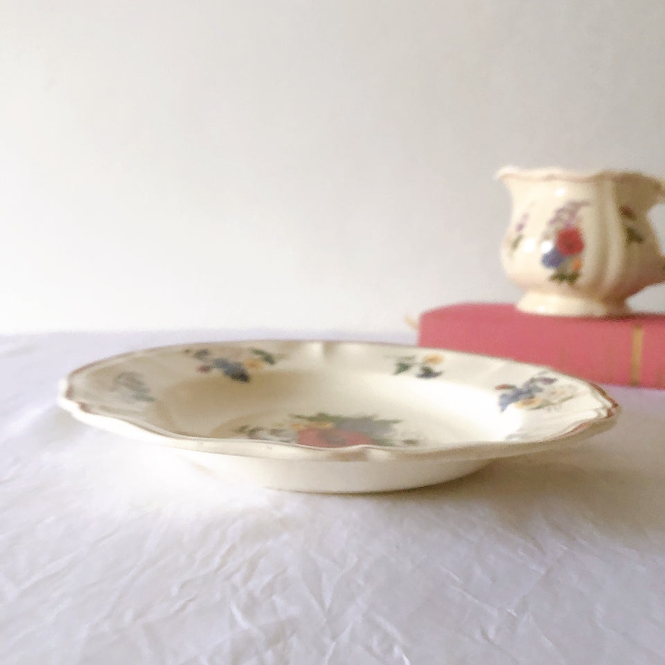 ディゴワンサルグミンヌ Digoin＆sarreguemines アグレスト 深皿 クルーズプレート 23㎝ フランスアンティーク食器 フランス蚤の市・ブロカント