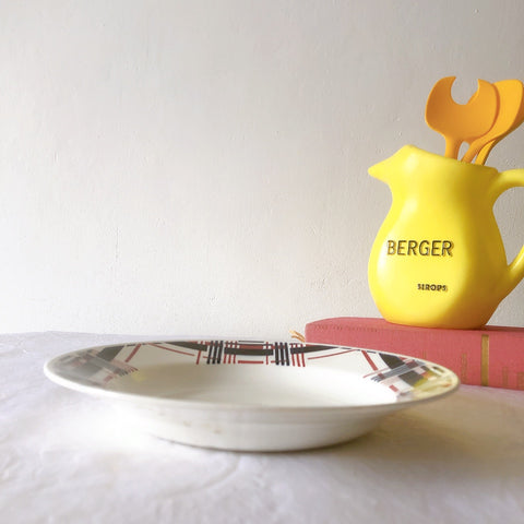 サンタマン　Saint amand バスク柄スーププレート、クルーズプレート フランスアンティーク食器 ブロカント 蚤の市