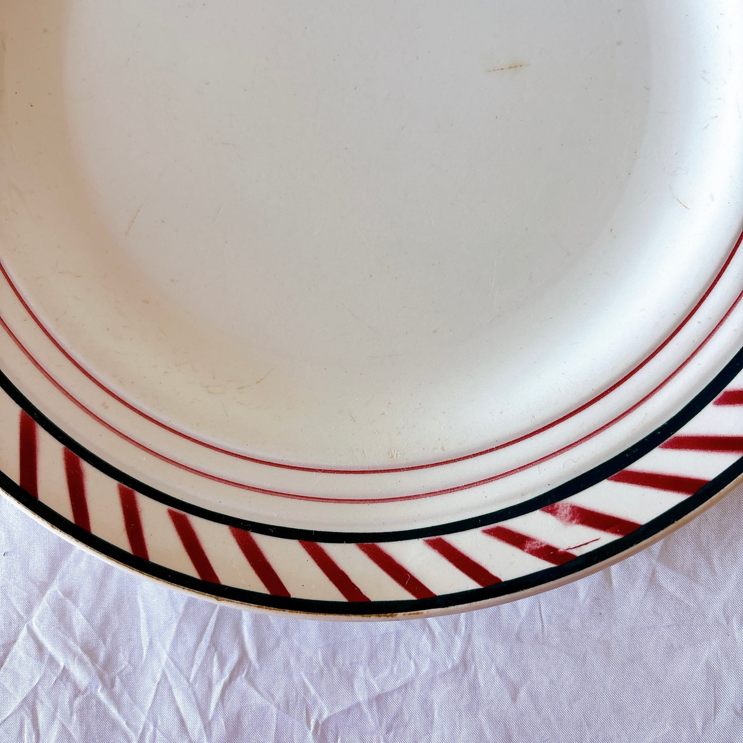 サンタマン　St Amand Nord「Vincennes」バスク柄 ヴィンテージプレート｜フランスアンティーク食器