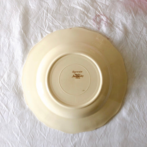 ディゴワンサルグミンヌ Digoin＆sarreguemines アグレスト 深皿 クルーズプレート フランスアンティーク食器 フランス蚤の市・ブロカント