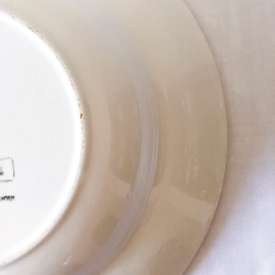 ディゴワンサルグミンヌ Digoin&sarregumines ”ODETTE” 深皿  A 赤　フランスアンティーク食器　ブロカント　蚤の市