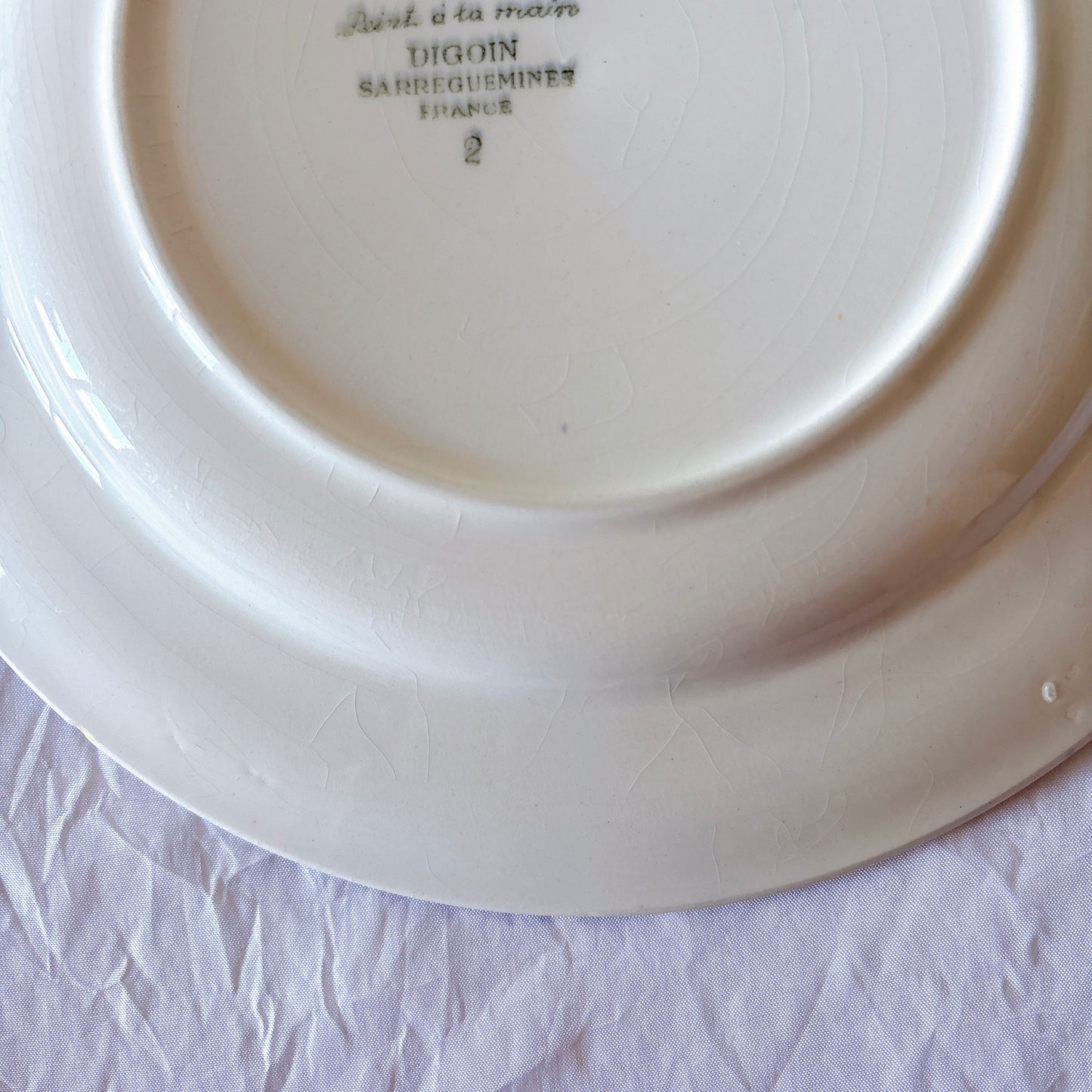 フランスアンティーク ディゴワンサルグミンヌ MARY LOU マリールー デザートプレート 花柄 Digoin Sarreguemines アンティーク食器