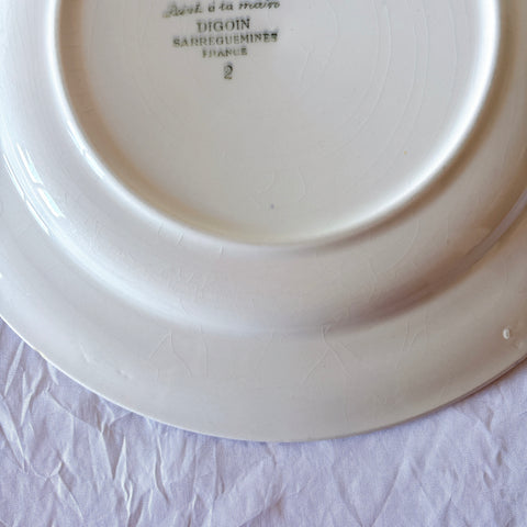 フランスアンティーク ディゴワンサルグミンヌ MARY LOU マリールー デザートプレート 花柄 Digoin Sarreguemines アンティーク食器