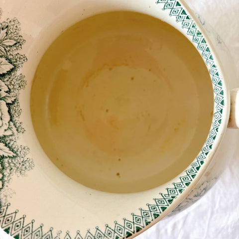 フランスアンティーク サンタマン『JARDINIERE』ジャルディニエール ピッチャー ピシェ 水差し アンティーク食器 ブロカント 蚤の市