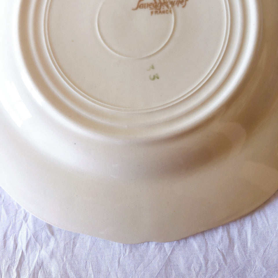 フランス サルグミンヌ sarreguemines アグレスト デザートプレート 20.7㎝  フランスアンティーク食器 フランス蚤の市・ブロカント