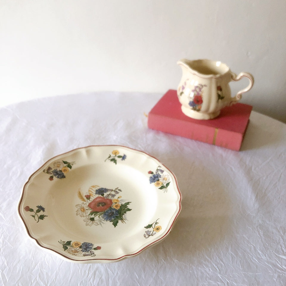 ディゴワンサルグミンヌ Digoin＆sarreguemines アグレスト 深皿 クルーズプレート フランスアンティーク食器 フランス蚤の市・ブロカント