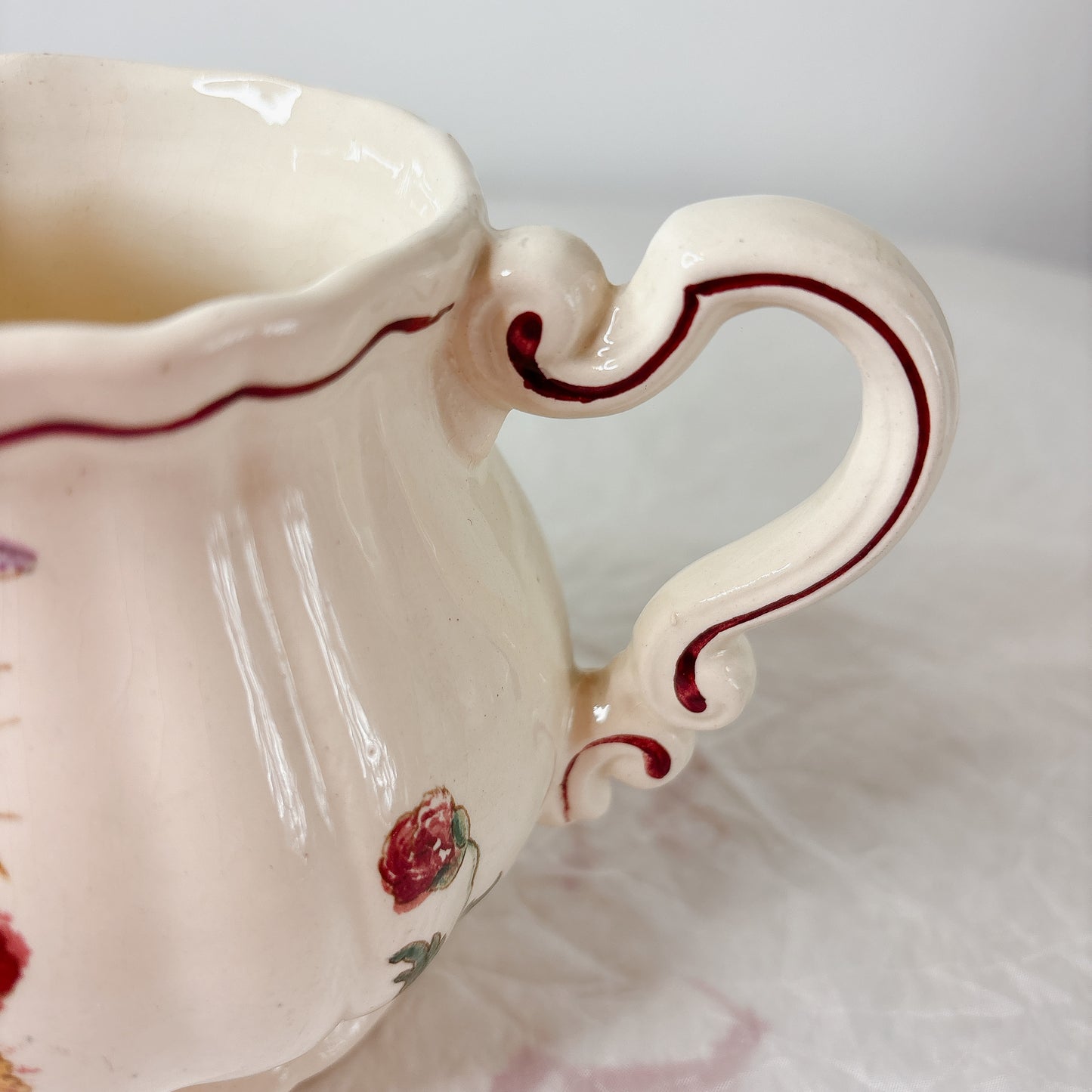 ディゴワンサルグミンヌ Digoin＆sarreguemines アグレスト ミルクポット　フランスアンティーク食器 フランス蚤の市・ブロカント