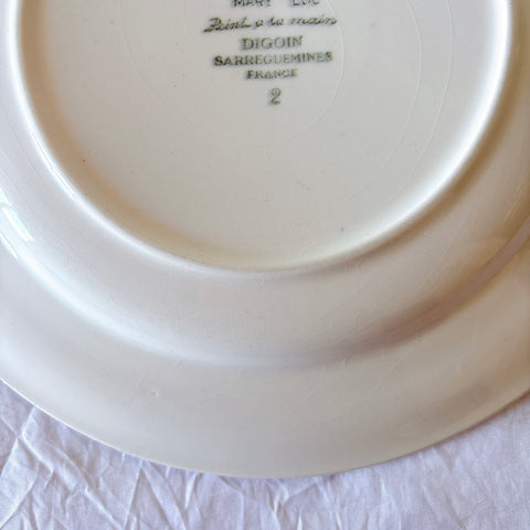 フランスアンティーク ディゴワンサルグミンヌ MARY LOU マリールー デザートプレート 花柄 Digoin Sarreguemines アンティーク食器