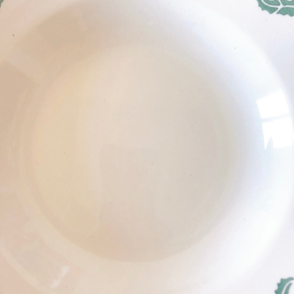 ご予約フランスアンティーク クレイユモントロー HOUX　柊　スーププレート・深皿 フランスアンティーク食器　ブロカント　蚤の市