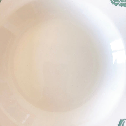 ご予約フランスアンティーク クレイユモントロー HOUX　柊　スーププレート・深皿 フランスアンティーク食器　ブロカント　蚤の市