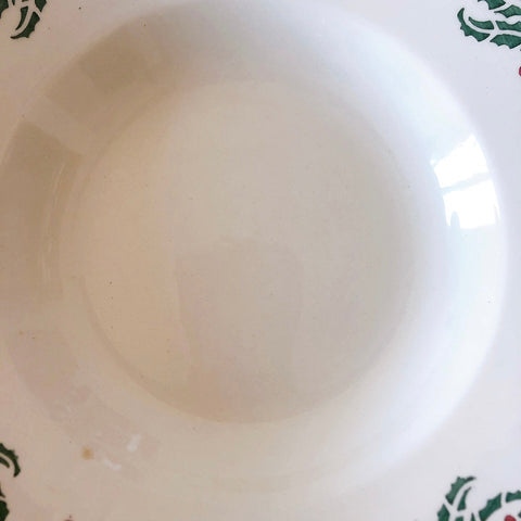 ご予約フランスアンティーク クレイユモントロー HOUX　柊　スーププレート・深皿 フランスアンティーク食器　ブロカント　蚤の市