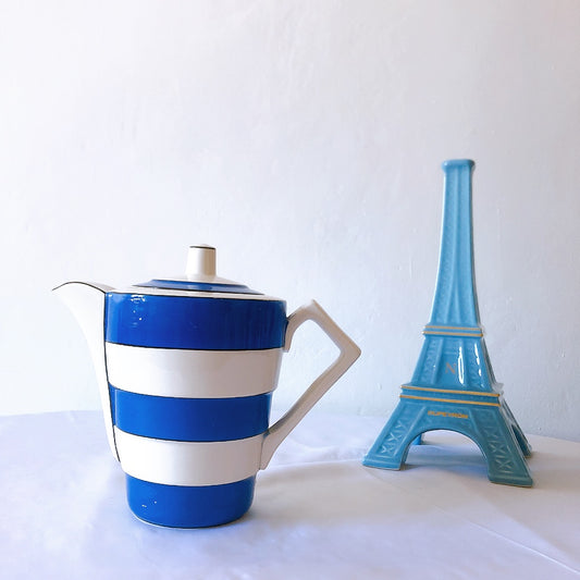 サルグミンヌ sarreguemines コーヒー/ティーポット　フランスアンティーク食器 蚤の市　ブロカントアンティーク