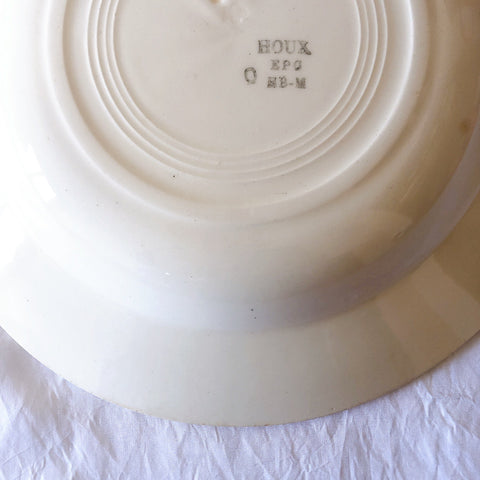 ご予約フランスアンティーク クレイユモントロー HOUX　柊　スーププレート・深皿 フランスアンティーク食器　ブロカント　蚤の市