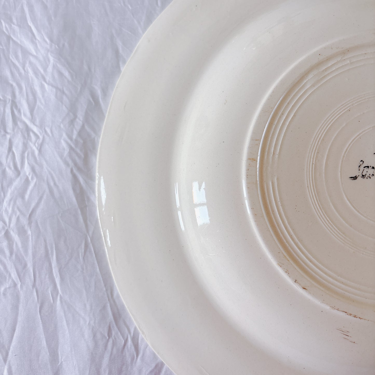 フランス ディゴワン＆サルグミンヌ 花リム スーププレート 深皿 フランスアンティーク食器 ブロカント　蚤の市