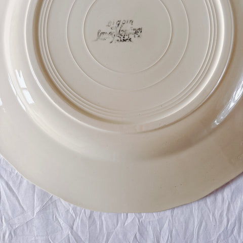 フランス ディゴワン＆サルグミンヌ 花リム ディナープレート 平皿 フランスアンティーク食器 ブロカント　蚤の市