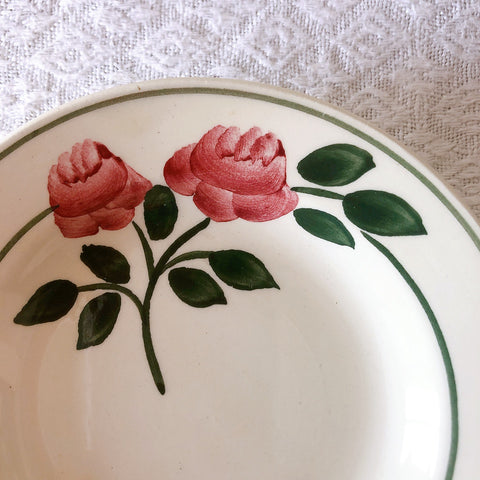 ショワジールロワ　HB & Cie Choisy le Roi『ローズ』ディネット　スーププレート　深皿　フランスアンティーク食器　ブロカントアンティーク　蚤の市