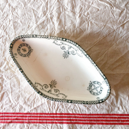 フランスアンティーク SALINS サラン ラヴィエ 前菜皿 フランスアンティーク食器 アンティークプレート ブロカント 蚤の市