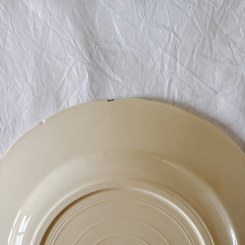 フランス ディゴワン＆サルグミンヌ 花リム ディナープレート 平皿 フランスアンティーク食器 ブロカント　蚤の市