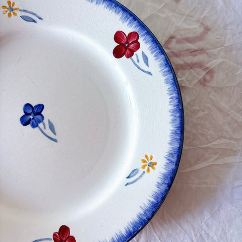 フランスアンティーク ディゴワンサルグミンヌ MARY LOU マリールー デザートプレート 花柄 Digoin Sarreguemines アンティーク食器