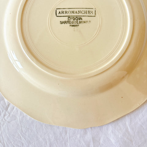 ディゴワンサルグミンヌ 『ARROMANCHES （アロマンシュ）』花リム デザートプレート　フランスアンティーク食器