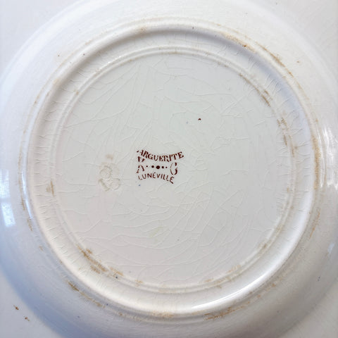 リュネヴィル  マーガレット MARGUERITE スーププレート フランスアンティーク食器　蚤の市　ブロカント