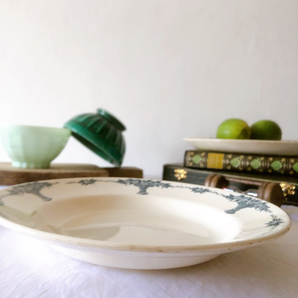 フランスアンティーク ロンシャン LONGCHAMP "Versailles Ennege"ヴェルサイユ　エネジェ クルーズプレート　フランスアンティーク食器 ブロカントアンティーク