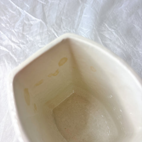 クレイユエモントロー  HBCM Béarn バスク柄 陶器キャニスター 「赤x青 」フランスアンティーク　ブロカント　蚤の市
