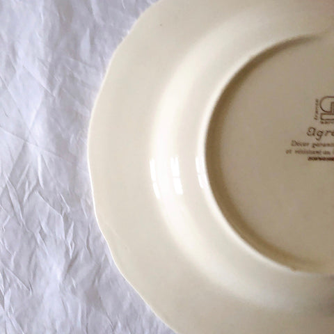 ディゴワンサルグミンヌ Digoin＆sarreguemines アグレスト 深皿 クルーズプレート 23㎝ フランスアンティーク食器 フランス蚤の市・ブロカント