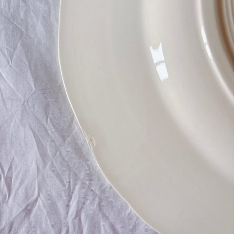 フランス ディゴワン＆サルグミンヌ 花リム ディナープレート 平皿 フランスアンティーク食器 ブロカント　蚤の市