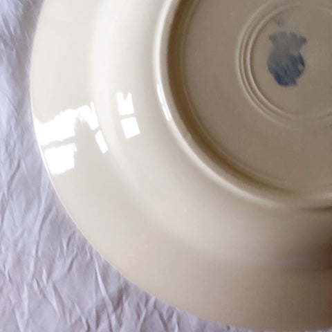 フランスアンティーク　バドンヴィレー　バラ柄スーププレート　深皿　フランスアンティーク食器 ブロカントアンティーク 蚤の市