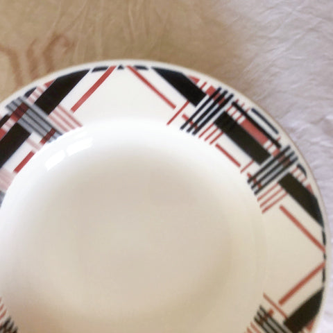 サンタマン　Saint amand バスク柄スーププレート、クルーズプレート フランスアンティーク食器 ブロカント 蚤の市