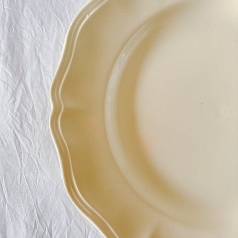 フランス ディゴワン＆サルグミンヌ 花リム ディナープレート 平皿 フランスアンティーク食器 ブロカント　蚤の市