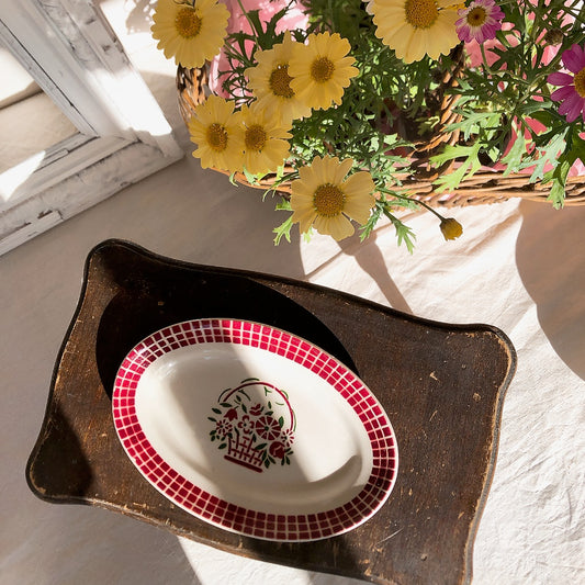 Badonviller バドンヴィレー ラヴィエ 前菜皿 フランスアンティーク食器 ブロカント 蚤の市