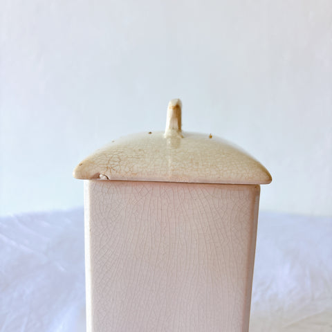 フランスアンティーク Badonviller バドンヴィレー CAFE キャニスター アールデコ 陶器 コーヒー保存容器 フレンチキッチンヴィンテージ