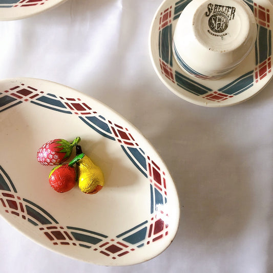 バドンヴィレー Badonviller St Hélier ラヴィエ 前菜皿 ブロカントフランスアンティーク食器 ヴィンテージ食器 ブロカント 蚤の市