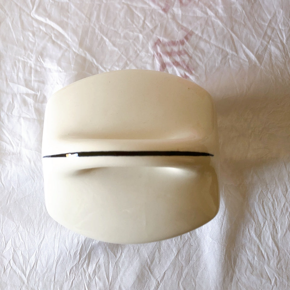 フランスアンティーク サンタマン バスク柄陶器キャニスター 「イエロー・ブルー」 フランスアンティーク食器　ブロカント　蚤の市