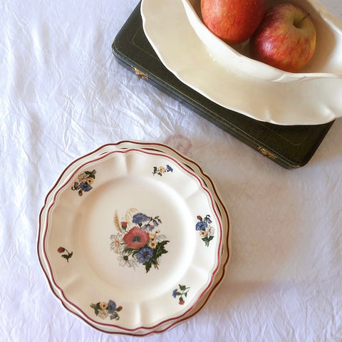 フランス サルグミンヌ sarreguemines アグレスト ディナープレート 23.3㎝  フランスアンティーク食器 フランス蚤の市・ブロカント