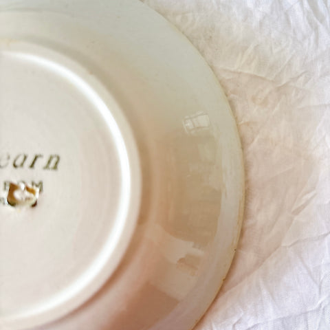 クレイユモントロー HBCM Béarn バスク柄 カップ＆ソーサー「レッドーｘブルー」フランスアンティーク食器 ブロカント 蚤の市